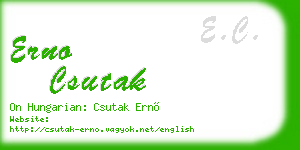 erno csutak business card